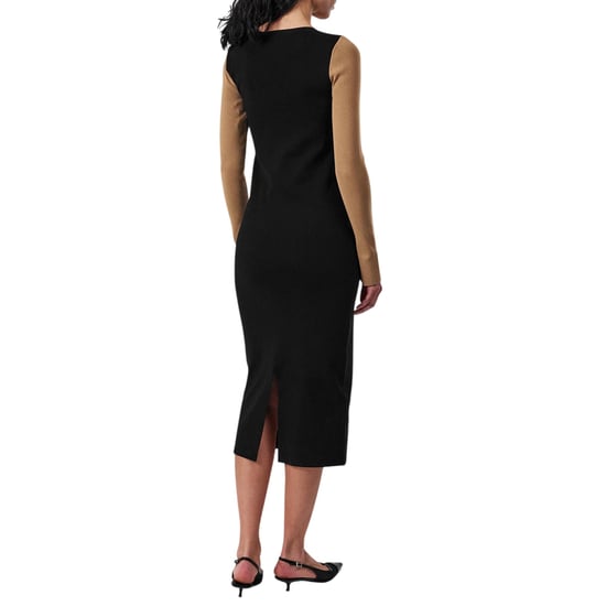 Boss - "Florency" Midikleid für Damen, Viskose, Schmal (Schwarz/Braun/Weiß) - Image 3