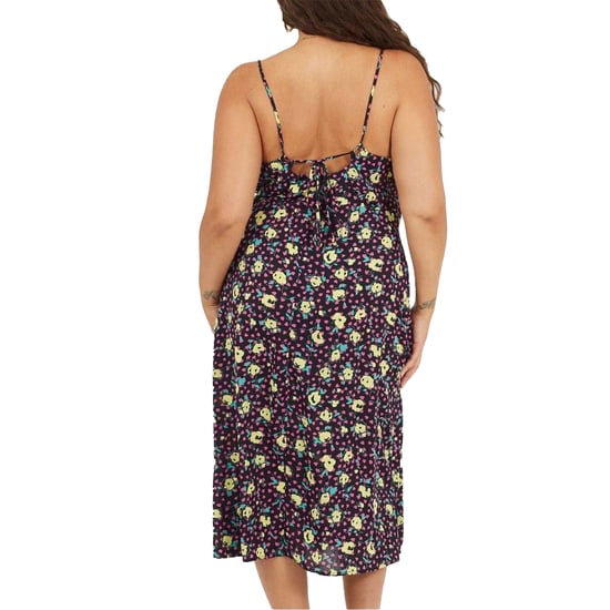 Brave Soul - Midikleid für Damen, Kurven, Spaghetti-Träger (Schwarz/Grün/Gelb) - Image 3