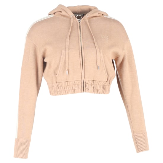 Sandro Kapuzenpullover mit Reißverschluss, kurz geschnitten, beige, aus Baumwolle - Image 1