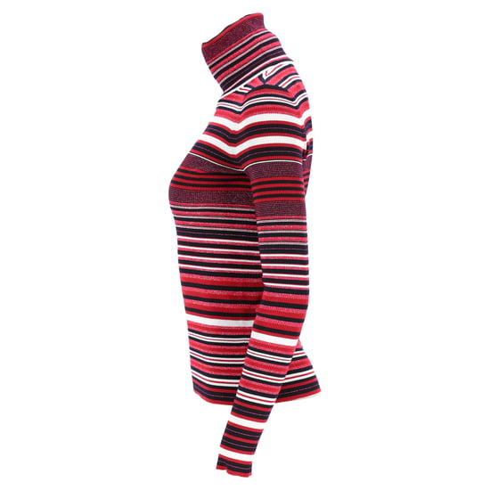 Chanel CC-verzierter gestreifter Rollkragenpullover aus roter Wolle - Image 2
