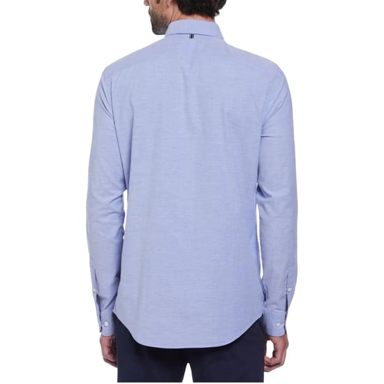 Original Penguin Herren-Langarmshirt „Sticker Pete“ von EcoVero (Amparoblau) - Image 2