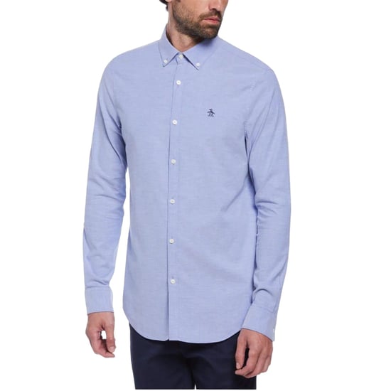 Original Penguin Herren-Langarmshirt „Sticker Pete“ von EcoVero (Amparoblau) - Image 4
