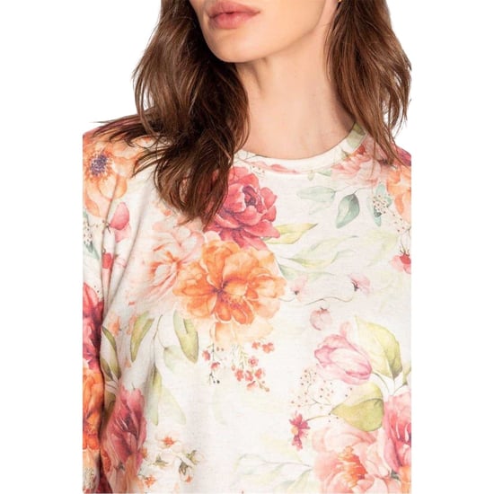 PJ Salvage - Oberteil für Damen, Jersey, Langärmlig (Beige/Pink/Orange) - Image 3