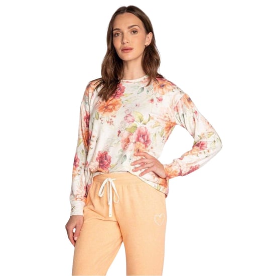 PJ Salvage - Oberteil für Damen, Jersey, Langärmlig (Beige/Pink/Orange) - Image 4