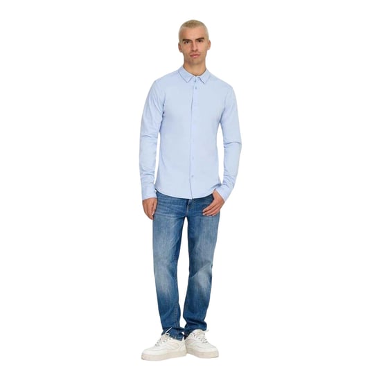 Only - Hemd für Herren, Regulär, Langärmlig (Kaschmir Blau) - Image 1
