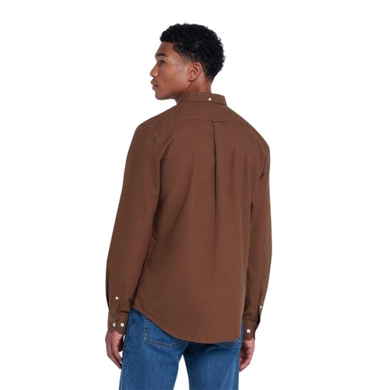 Farah - Button-Down-Hemd für Herren, Oxford-Stil, Langärmlig (Mittelbraun) - Image 2