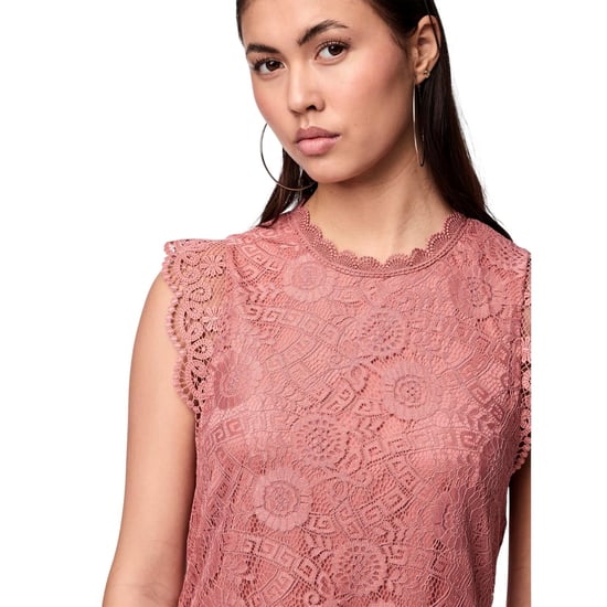 Pieces - "Olline" Minikleid für Damen, Spitze, Leger (Canyon Rose) - Image 4