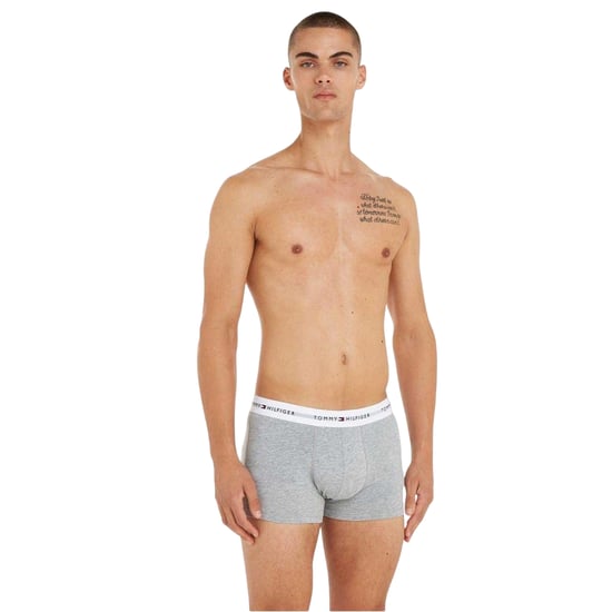Tommy Hilfiger - Boxershorts für Herren, Baumwollmischung, Klassisch (3er-Pack) (Grau/Schwarz/Weiß) - Image 1