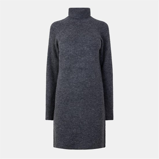 Pieces - Strickkleid für Damen, Rollkragen (Dunkelgraue Melange) - Image 1