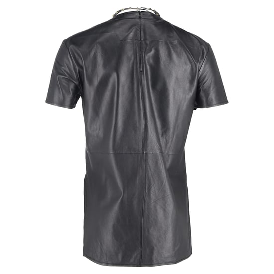 Givenchy T-Shirt mit Nietenchoker aus schwarzem Lammleder - Image 3