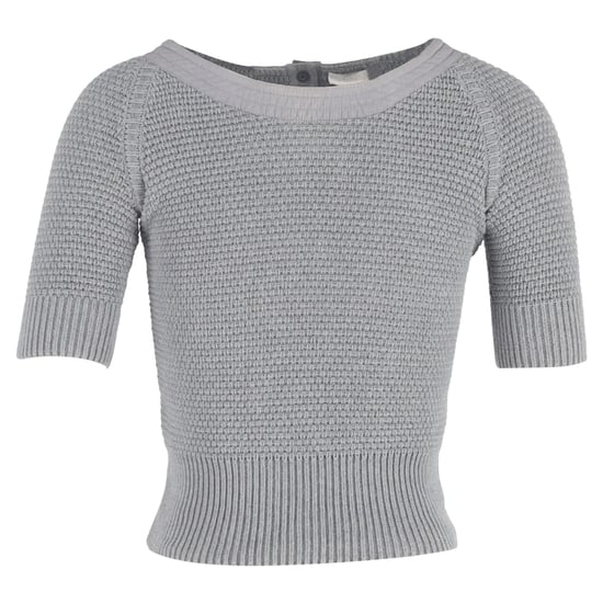 Chloé Top mit Knopfdetails aus grauer Baumwolle - Image 3