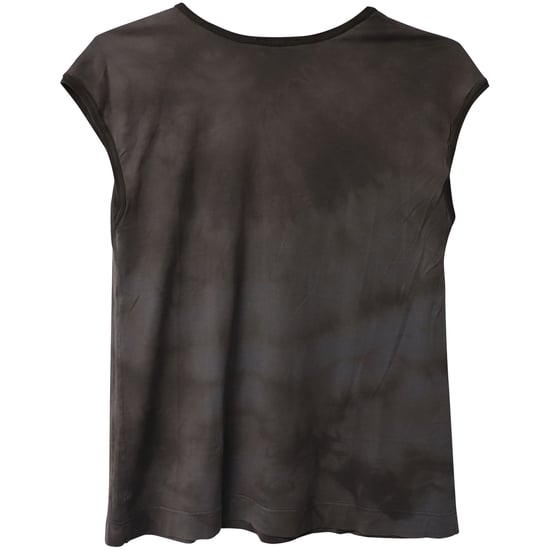 Chloe Batik-T-Shirt mit Blumenapplikation aus grauer Baumwolle - Image 4