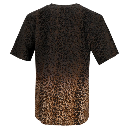 Saint Laurent Ombré-T-Shirt mit Leopardenmuster aus brauner Baumwolle - Image 3