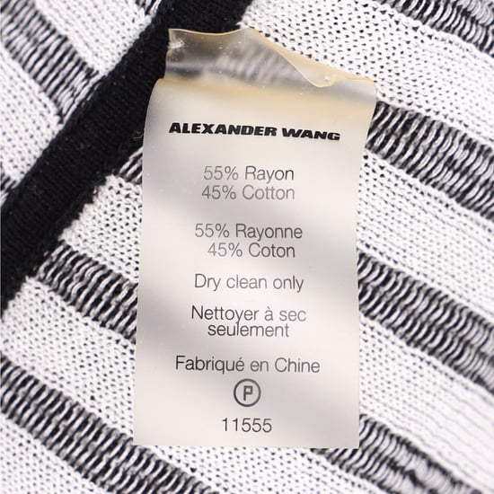Alexander Wang – Tanktop mit Strickstreifen aus schwarzer und weißer Viskose - Image 4