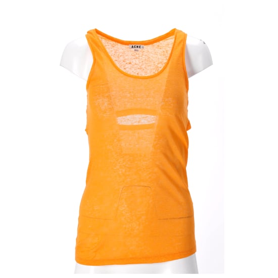 Acne Studios Beadu Cut Top aus orangefarbenem Leinen - Image 1