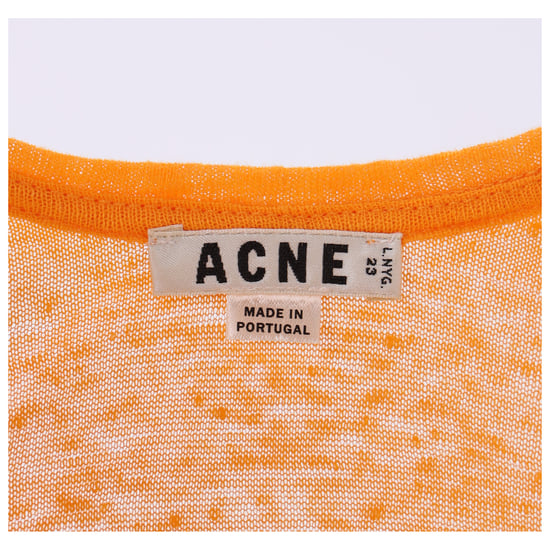 Acne Studios Beadu Cut Top aus orangefarbenem Leinen - Image 4