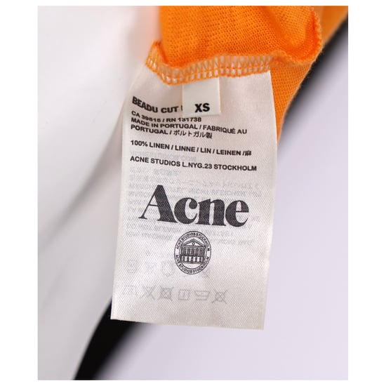 Acne Studios Beadu Cut Top aus orangefarbenem Leinen - Image 5