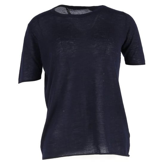 Joseph Rundhals-T-Shirt aus marineblauer Baumwolle - Image 1