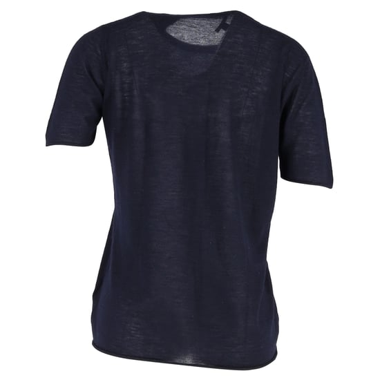 Joseph Rundhals-T-Shirt aus marineblauer Baumwolle - Image 3