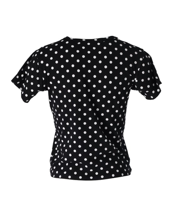 Comme des Garçons PLAY Polka Dot Heart Emblem T-Shirt aus schwarzer Baumwolle - Image 3