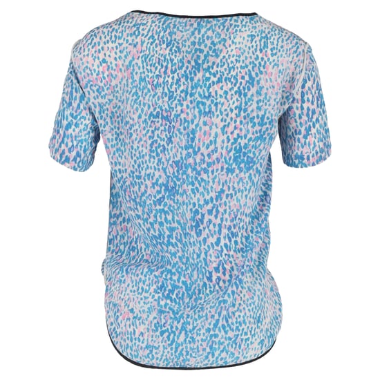 Sandro T-Shirt mit Leopardenmuster aus blauer Seide - Image 3