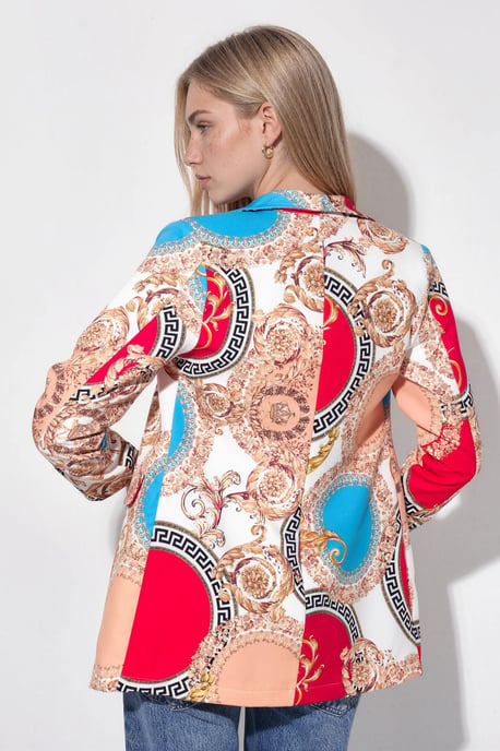 Bedruckte Krepp-Blazerjacke - Image 3