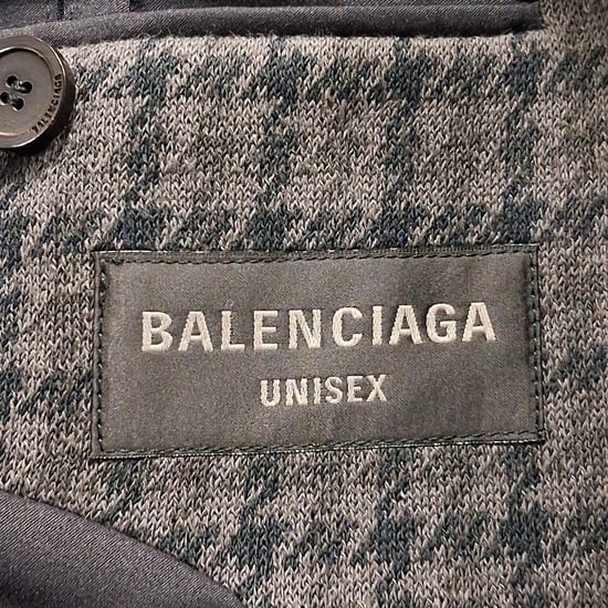 Balenciaga Oversize-Mantel mit Hahnentrittmuster in grauem Polyester - Image 6