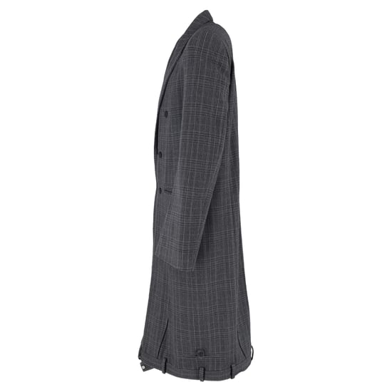 Balenciaga Deconstructed Check Coat aus grauer Wolle - Image 2