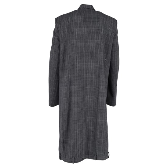Balenciaga Deconstructed Check Coat aus grauer Wolle - Image 3