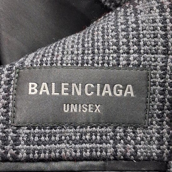 Balenciaga Deconstructed Check Coat aus grauer Wolle - Image 4