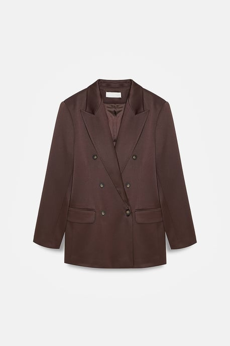 Langer Satin-Schalkragen-Blazer - Image 5