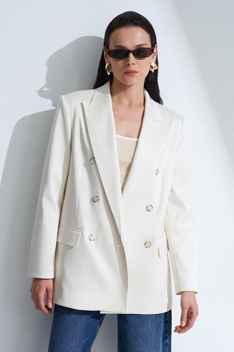 Langer Satin-Schal-Kragen-Blazer - Image 3