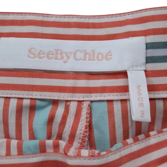 See by Chloé gestreifte Mini-Shorts aus mehrfarbiger Baumwolle - Image 3
