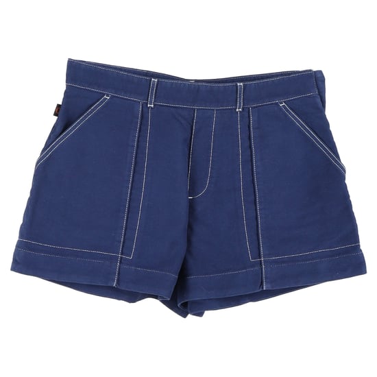 Chloé Shorts mit Kontrastnähten aus blauer Baumwolle - Image 1