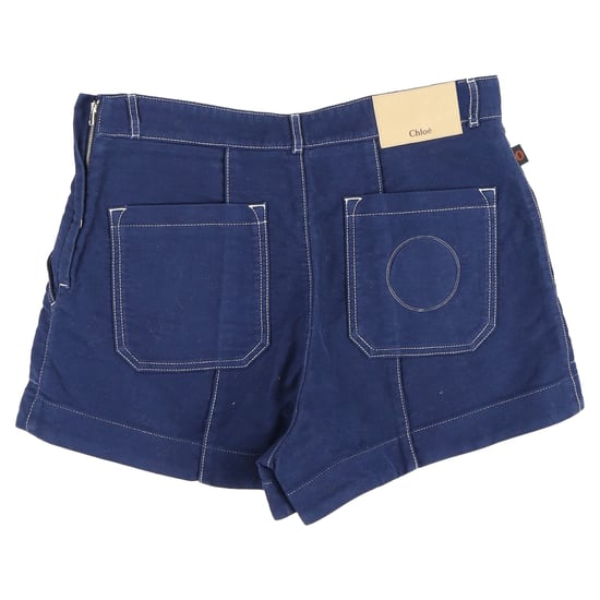 Chloé Shorts mit Kontrastnähten aus blauer Baumwolle - Image 2