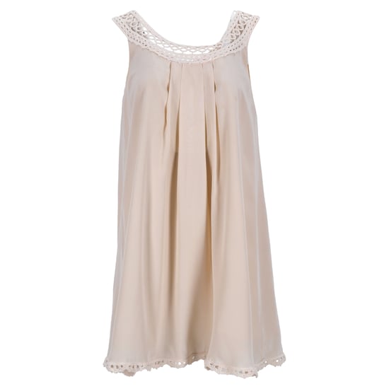 Temperley London Minikleid mit Schweizer Punktmuster und Spitzenträgern in Elfenbeinseide - Image 1