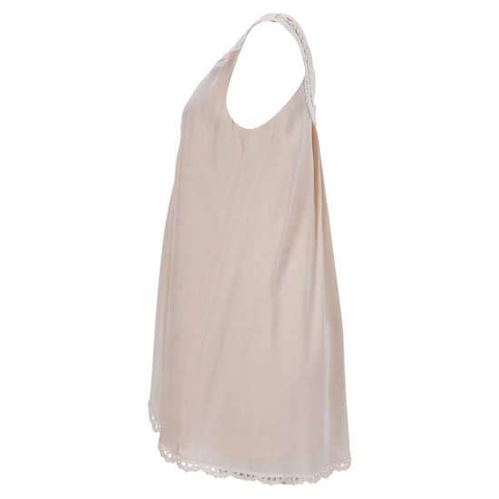 Temperley London Minikleid mit Schweizer Punktmuster und Spitzenträgern in Elfenbeinseide - Image 2
