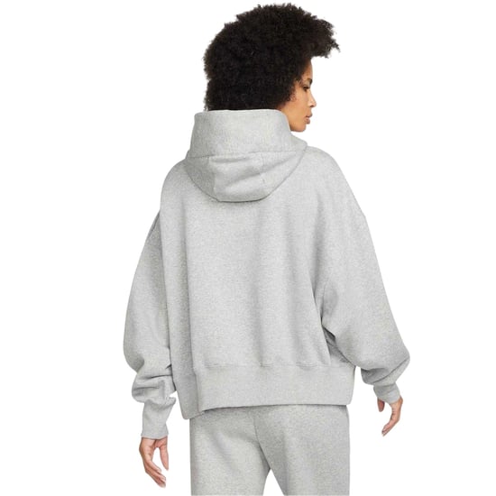 Nike - Kapuzenpullover für Damen, Zum Überziehen, Fleece, Übergroß (Grauheide/Weiß) - Image 2