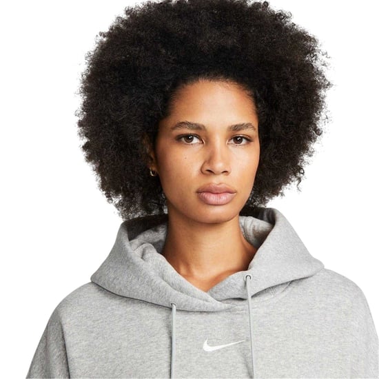 Nike - Kapuzenpullover für Damen, Zum Überziehen, Fleece, Übergroß (Grauheide/Weiß) - Image 3