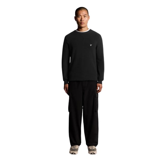 Lyle & Scott - Pullover für Herren, gerippt, Raglanärmel (Schwarzeis) - Image 1