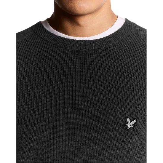 Lyle & Scott - Pullover für Herren, gerippt, Raglanärmel (Schwarzeis) - Image 4