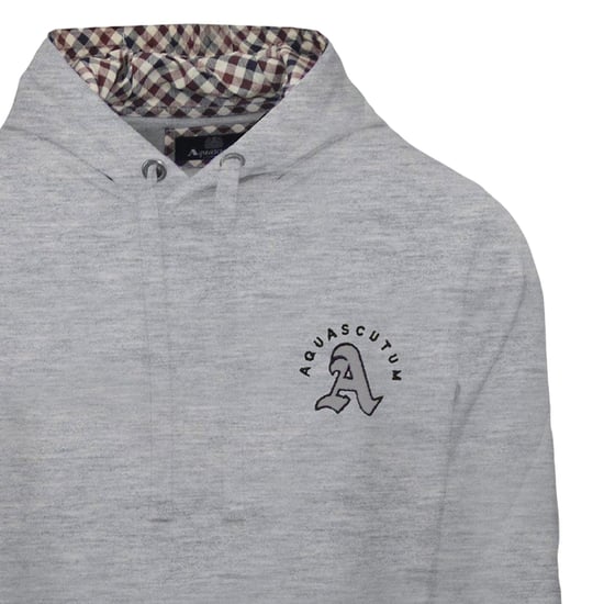 Aquascutum - Kapuzenpullover für Herren, Kängurutasche, Langärmlig (Grau) - Image 3