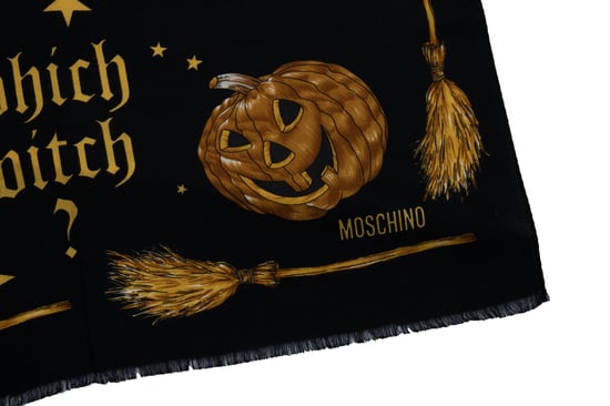 Moschino, schwarzer Schal mit Hexenprint - Image 6