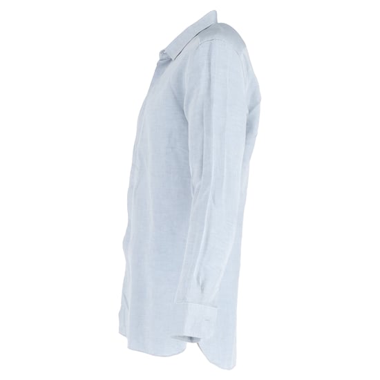 Ermenegildo Zegna Langarmhemd mit Knopfleiste aus blauer Baumwolle - Image 2