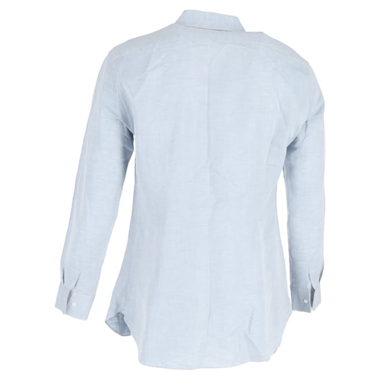 Ermenegildo Zegna Langarmhemd mit Knopfleiste aus blauer Baumwolle - Image 3