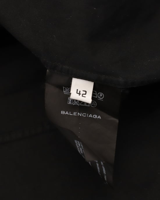 Balenciaga „Homme“ Button-Down-Hemd aus schwarzer Baumwolle - Image 4