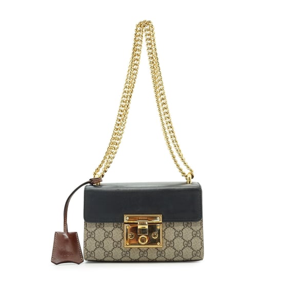 Gucci-Schultertasche aus Stoff mit Vorhängeschloss - Image 2