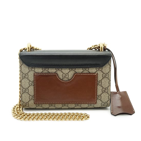 Gucci-Schultertasche aus Stoff mit Vorhängeschloss - Image 3