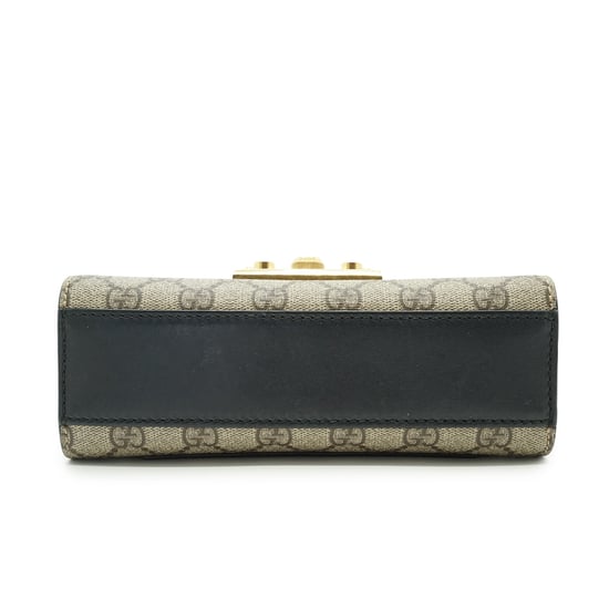 Gucci-Schultertasche aus Stoff mit Vorhängeschloss - Image 4