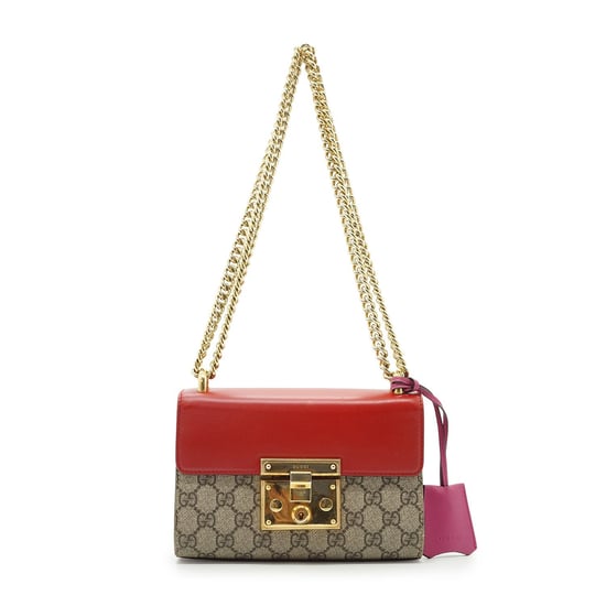 Gucci-Schultertasche aus Stoff mit Vorhängeschloss - Image 2